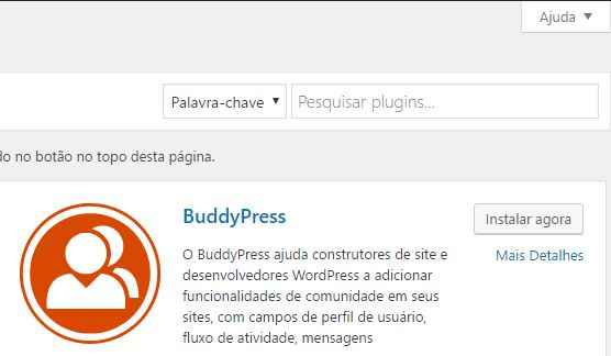 como criar um site wordpress - instalar plugins pesquisa