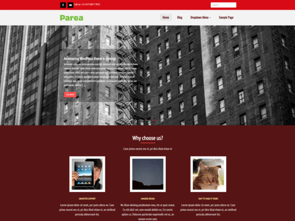 Tema WordPress Parea